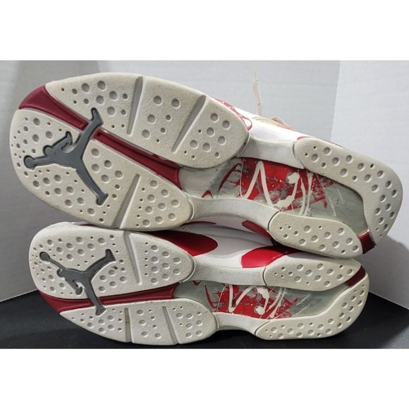 Nike Jordan's VIII 8 Retro, Youth Size 7 (US) Shoes (467808-101). Red and White. - Picture 3 of 8